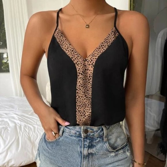 Leopard Print Cami Top black - Picture 5 of 6